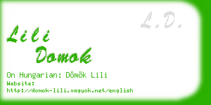 lili domok business card