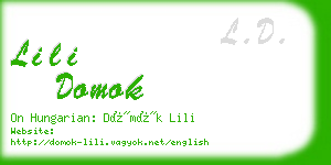 lili domok business card